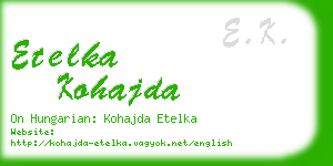 etelka kohajda business card